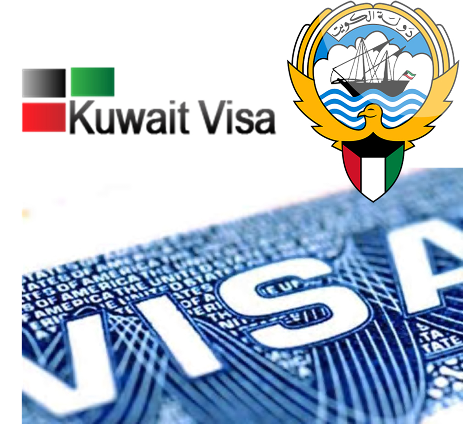 kuwait visa image with kuwait national logo